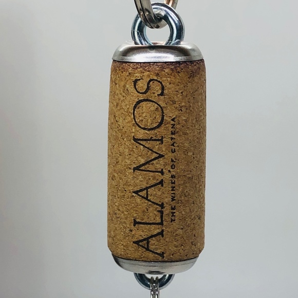 Hand-Crafted Black Beaded Cross Charm Wine Cork PURSE/Backpack Keychain Jewelry - Picture 6 of 16